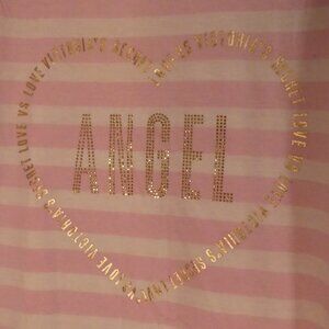 VICTORIA'S SECRET | medium | Pink and White Stripe Sleep Shirt | Rolled Cuffs